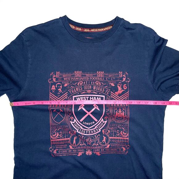 SOLD 💕West Ham United 125 Year Commemorative Soccer Short Sleeve T-Shirt - Picture 7 of 8